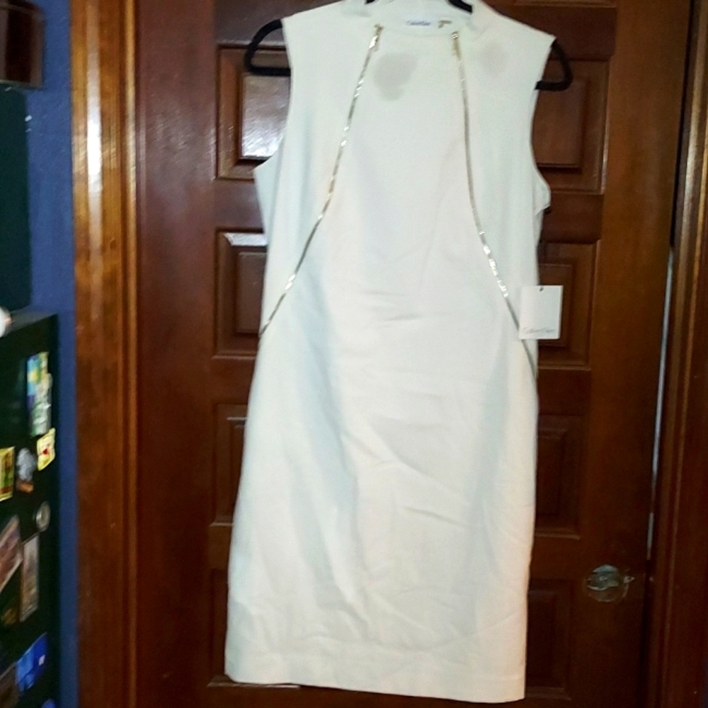 White Calvin Klein dress